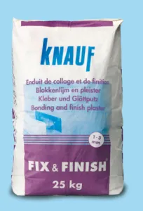Knauf Fix & Finish Blokkenlijm en Pleistergips