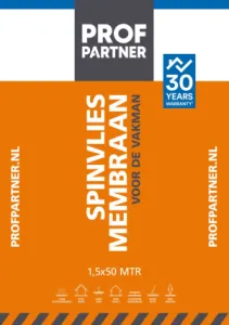 Spinvliesmembraan zwart 1,5x50 m¹