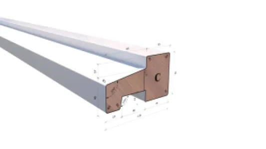 Hardhout Kozijnprofiel C 66x110x5900 mm - wit onderdorpel 