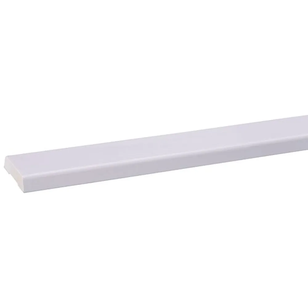 Koplat recht grenen wit gegrond 12x68 mm 2700 mm