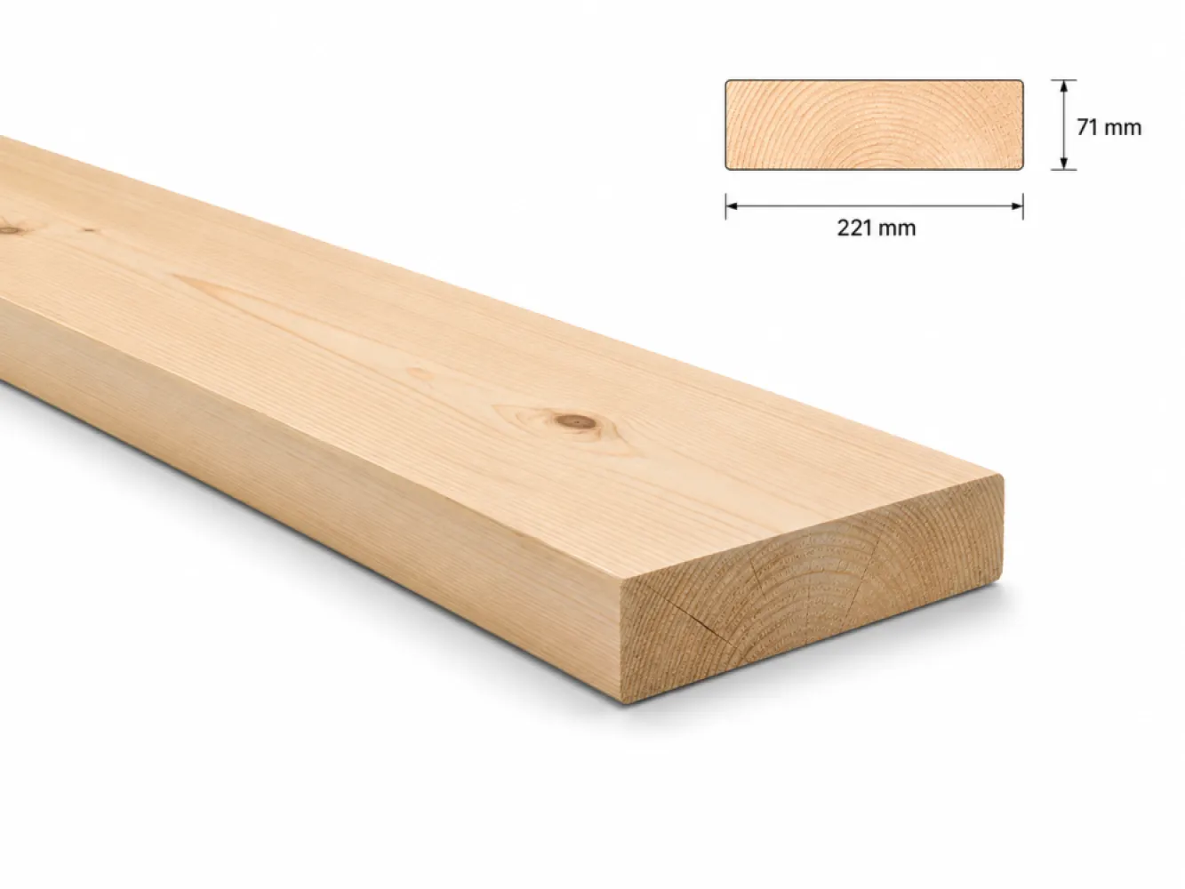 Vuren geschaafd 71x221 (75x225)       