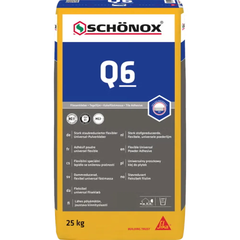SCHÖNOX Q6 Flexibele stofarme universele poedertegellijm