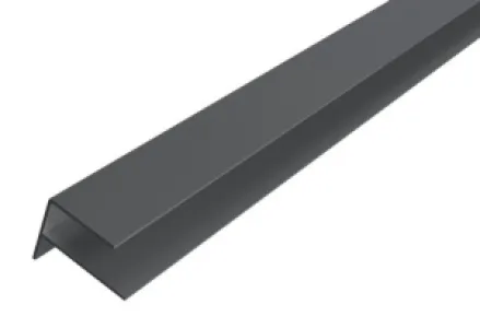 WEO35-60 aluminium F-profiel 65×80×3000 mm (Dark Grey)