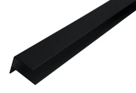 WEO35-60 aluminium F-profiel 65×80×3000 mm (Ebony Black)