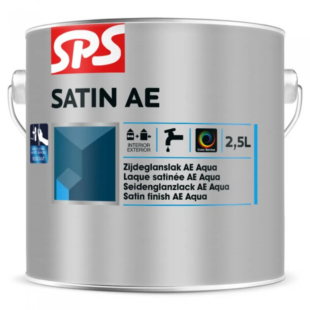 SPS Satin AE wit binnen/buiten - blik 2,5 ltr