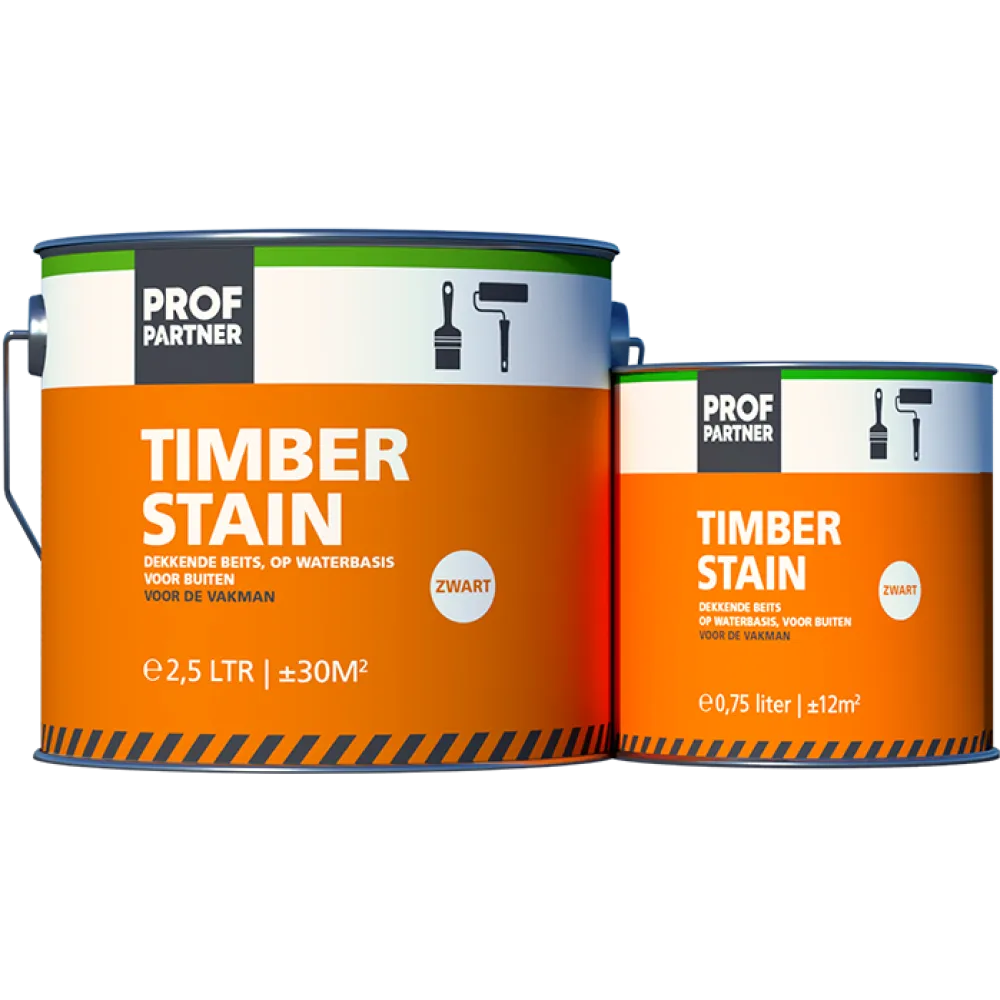 ProfPartner Timberstain acryl Zwart