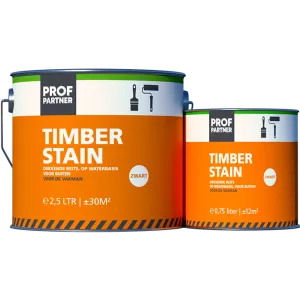 ProfPartner Timberstain acryl Zwart