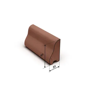 Meranti Waterdorpel 33 x 65 mm - Wit Gegrond - 122 cm