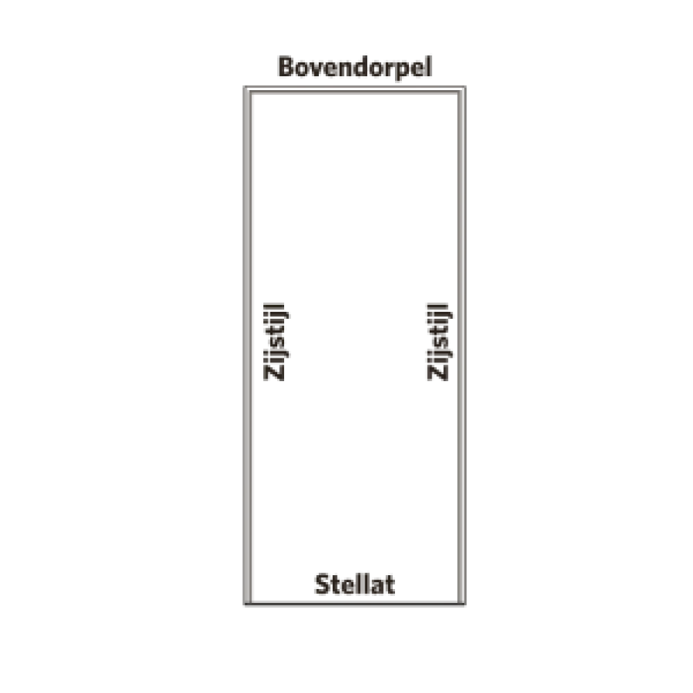 Hardhouten Buitenkozijn Stomp 67 x 114 mm 