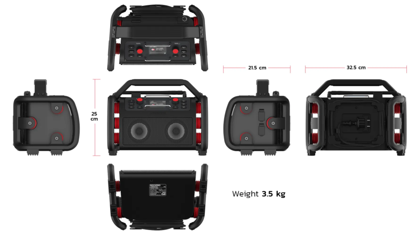 PerfectPro ROCKPRO Bouwradio DAB+ / FM / Bluetooth - IP65