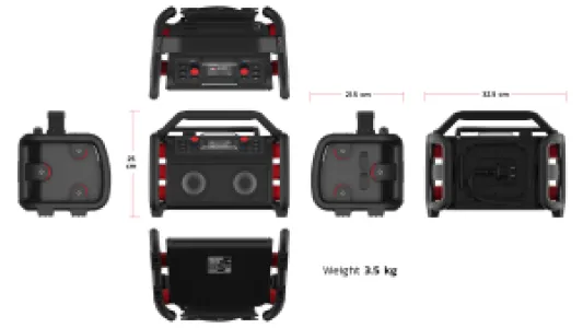 PerfectPro ROCKPRO Bouwradio DAB+ / FM / Bluetooth - IP65