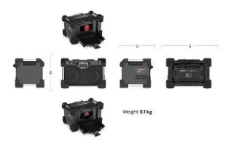 PerfectPro ROCKHART XL Werkradio DAB+ / FM / Bluetooth - IP44