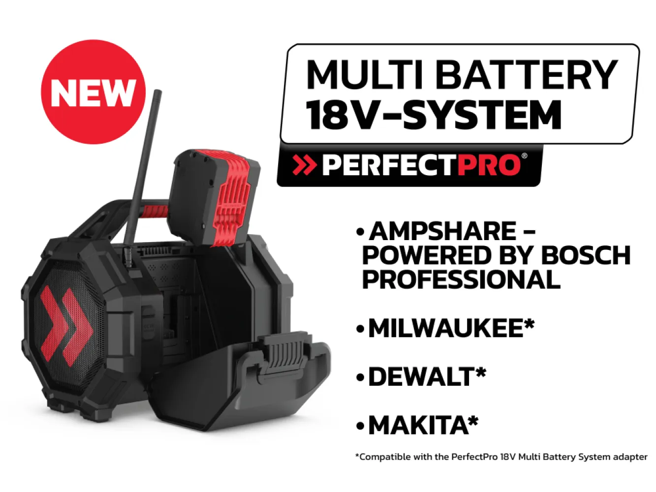 PerfectPro ROCKTAGON Bouwradio DAB+ / FM / Bluetooth - IP65