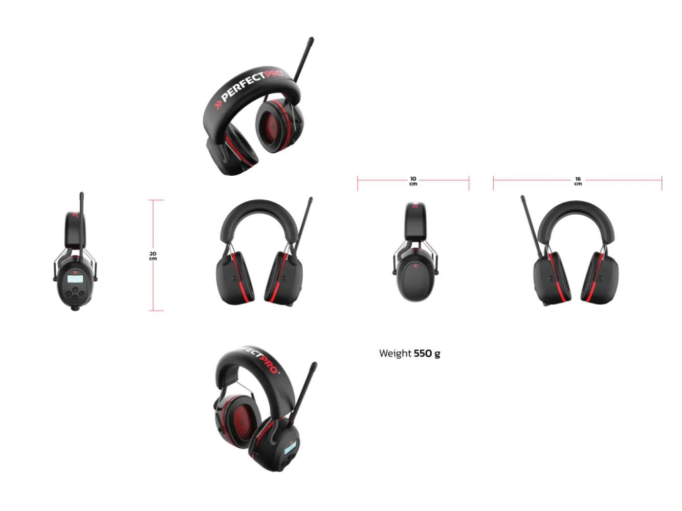 PerfectPro Gehoorkap DAB+ / FM / Bluetooth - IPX4