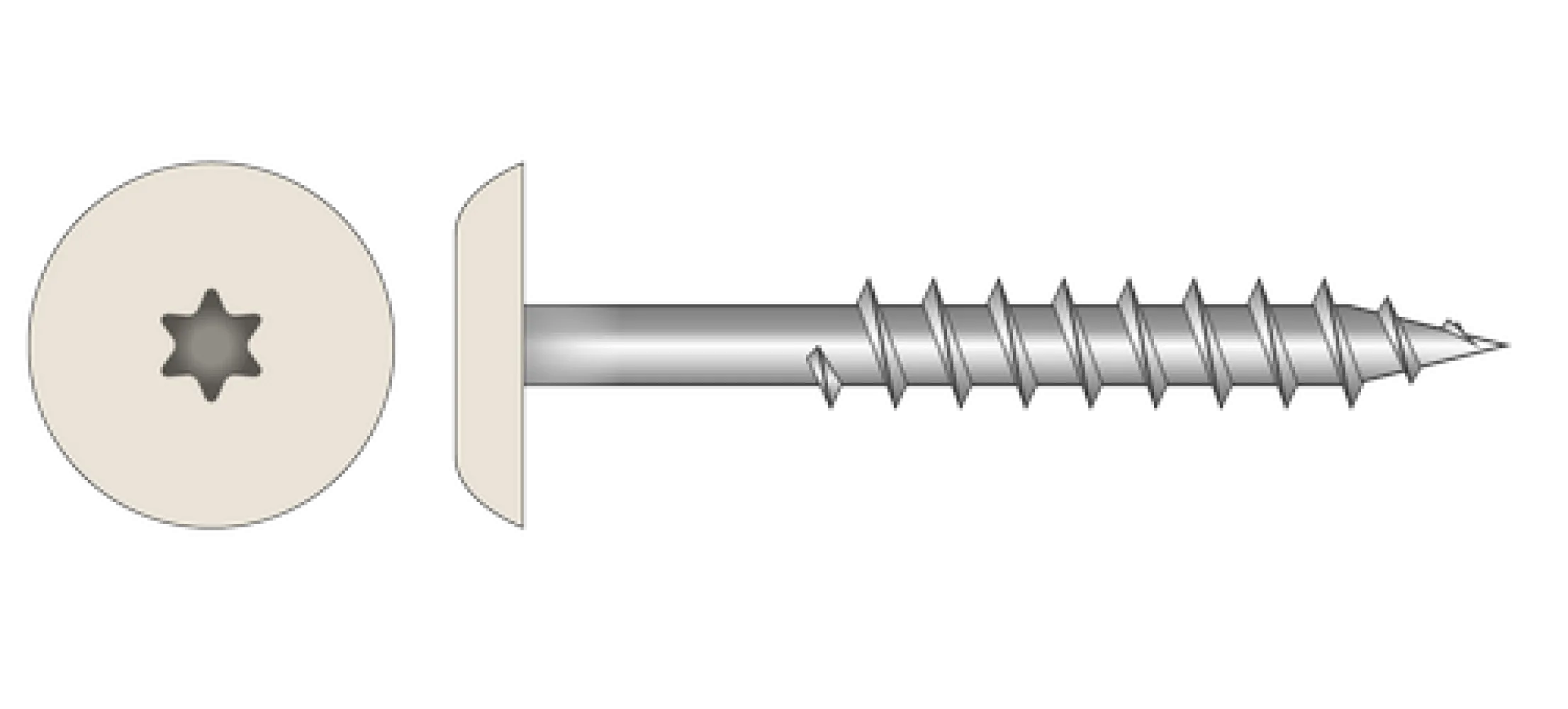HPL Gevelschroef RVS A4/AISI 316