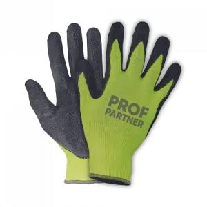 ProfPartner Bouw werkhandschoenen geel polyamide/latex