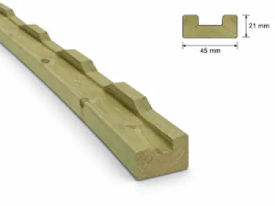 Vuren ventilatielat 21x45 geïmpregneerd