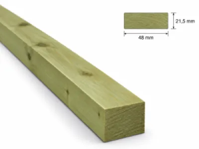 Vuren rachel 21,5x48 geïmpregneerd - 4800 mm
