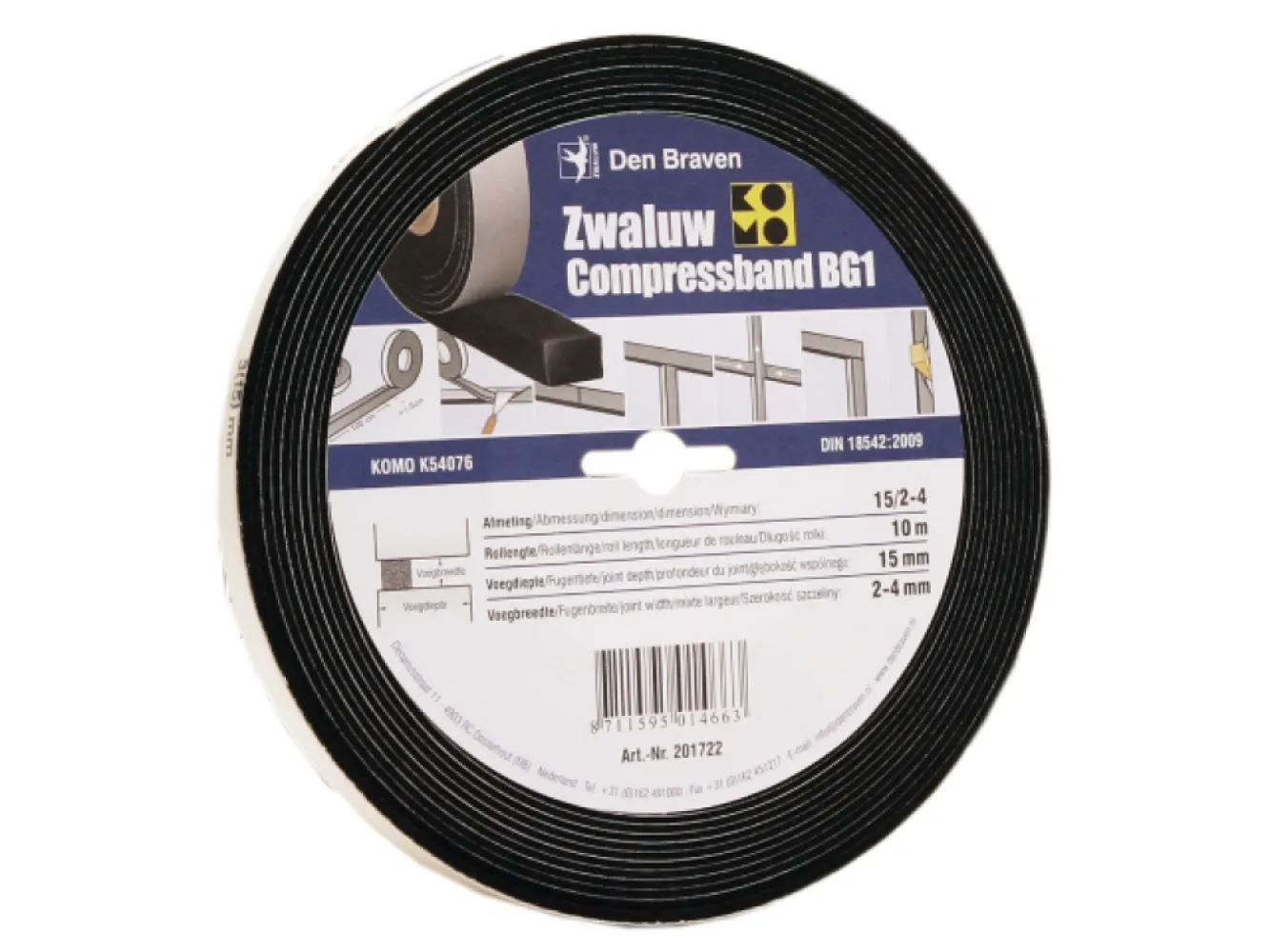 Zwaluw Compress Band 10x20 mm rol 8 m