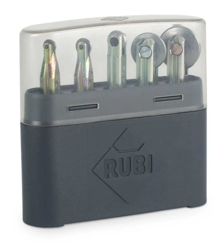 Rubi Snijwieltjesset voor TS, TR en TF 6, 8, 10 en 2x18 mm in Koker