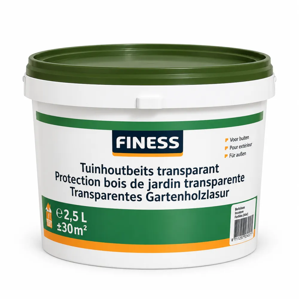 Finess Tuinbeits transparant (glans)bu blik 2,5 ltr