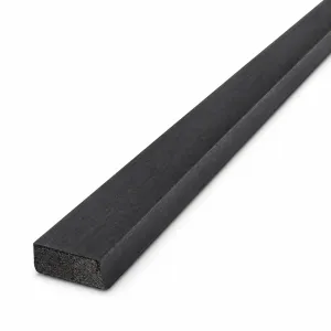 Vuren ventilatielat 28x45 - 1 zijde zwart/geïmpregneerd