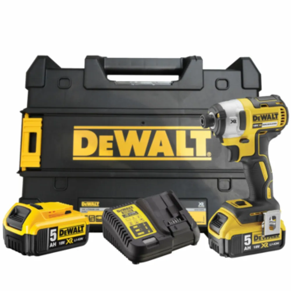 DeWalt XR Brushless slagschroevendraaier 18V met 3 snelheden 2x 5,0 Ah in TSTAK