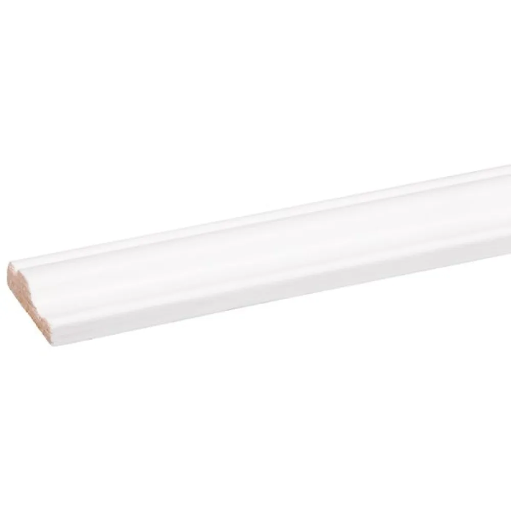 Decorlijst grenen gelakt wit 9x29 mm L=2700 mm