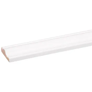 Decorlijst grenen gelakt wit 9x29 mm L=2700 mm