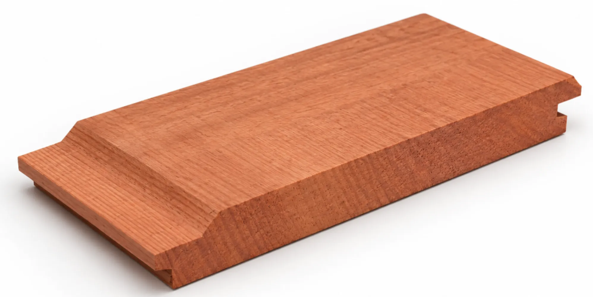 Meranti schroot 12x83 mm rondom wit gegrond 30 mu L=4900 mm