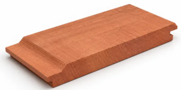 Meranti schroot 12x83 mm rondom wit gegrond 30 mu L=4900 mm