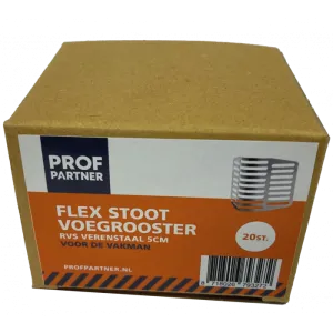 ProfPartner Flex Stootvoegrooster RVS