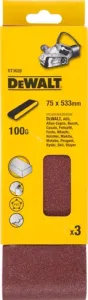 DeWalt DT3628-QZ schuurband 75x533 mm K100 3 stuks