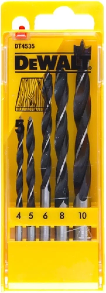 DeWalt DT4535-QZ houtborenset 4-10 mm 5-delig