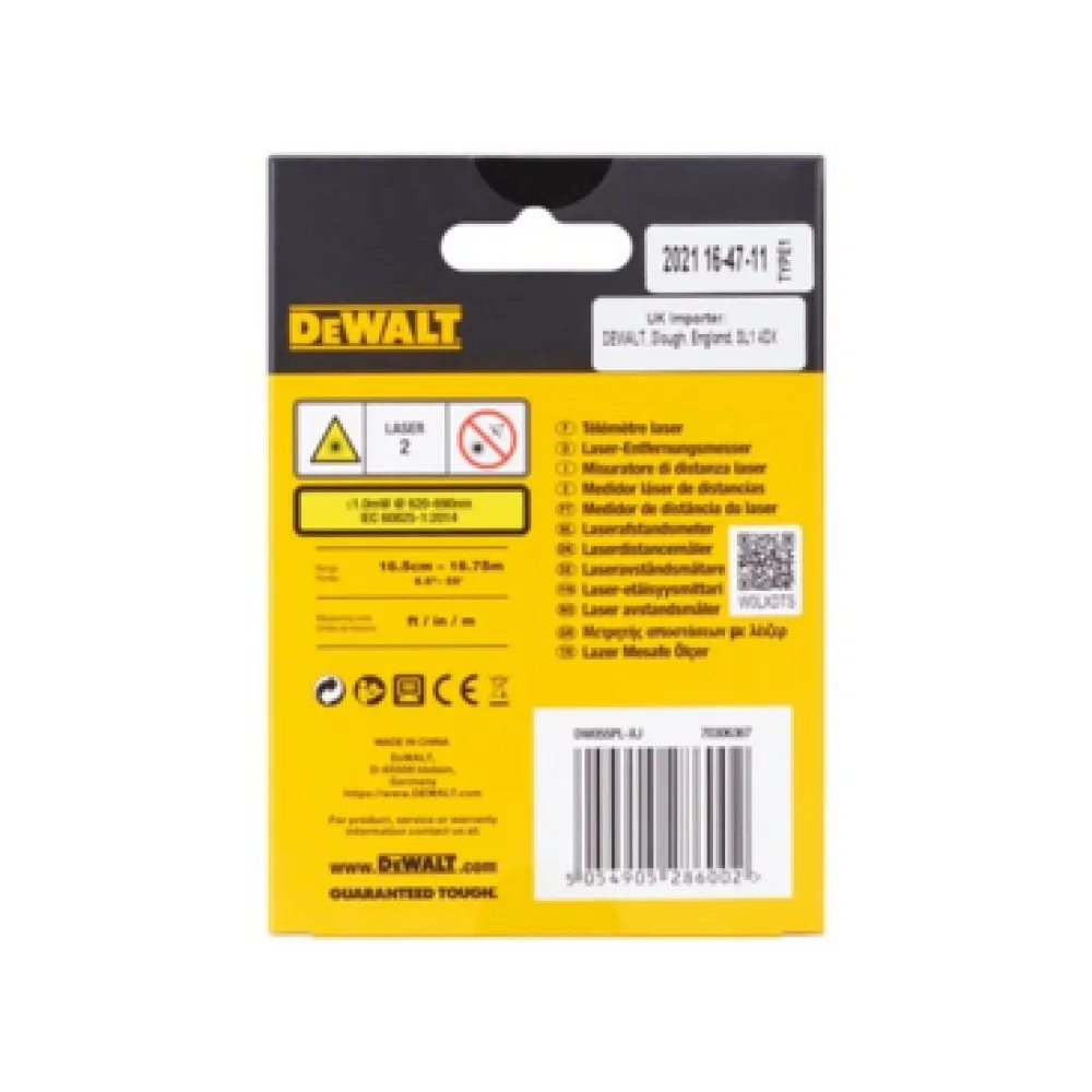 DeWalt DW055PL-XJ Pocket laserafstandsmeter 16 m