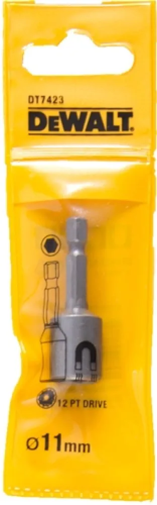 Magnetische zeskantdopsleutel 11 mm 12-kant L=50 mm