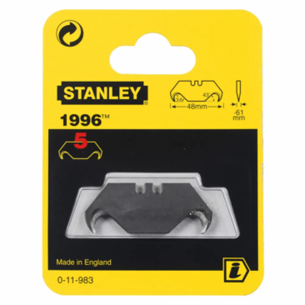 Stanley 0-11-983 reservemesjes 1996 zonder gaten 5 stuks