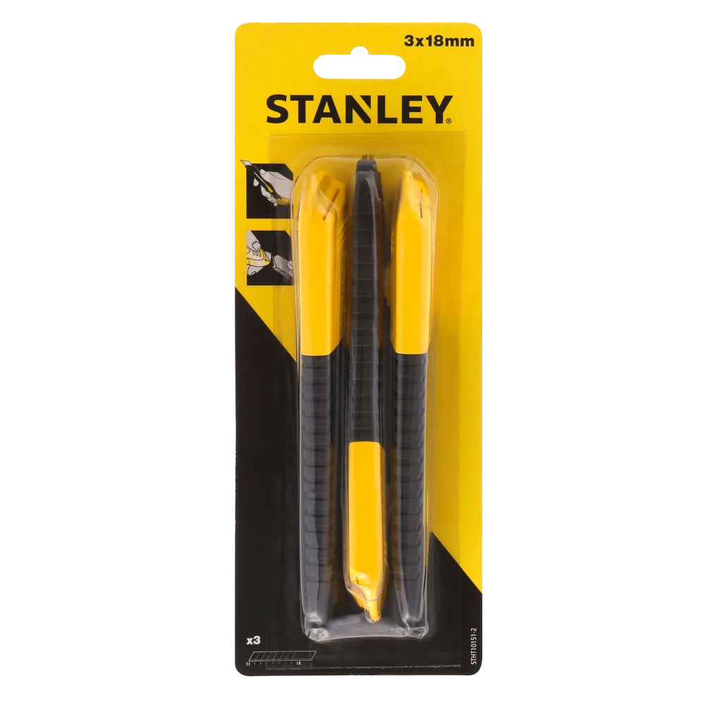 Stanley 0-10-151 afbreekmes 18 mm 3-pack