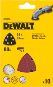 DeWalt deltaschuurpapier 93x93 mm 10 stuks